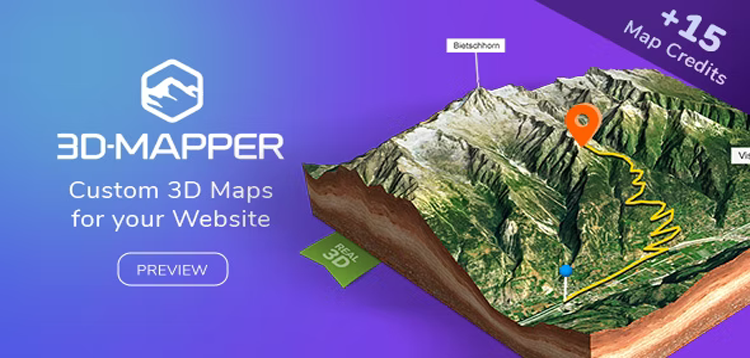 Item cover for download 3D Map Wordpress Plugin - 3D-Mapper