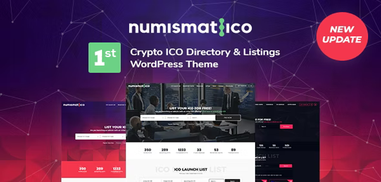 Item cover for download Numismatico - Cryptocurrency Directory & Listings WordPress Theme