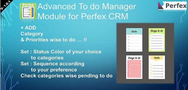 Item cover for download Advanced To do Manager Module for Perfex CRM