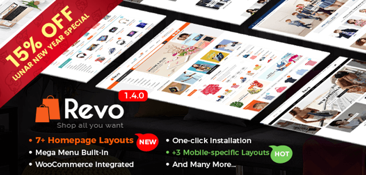 Revo - Multi-purpose WooCommerce WordPress Theme (Mobile Layouts Included)
