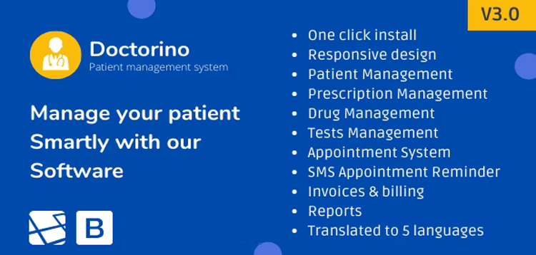 Item cover for download Doctorino - Doctor Chamber / Patient Management System