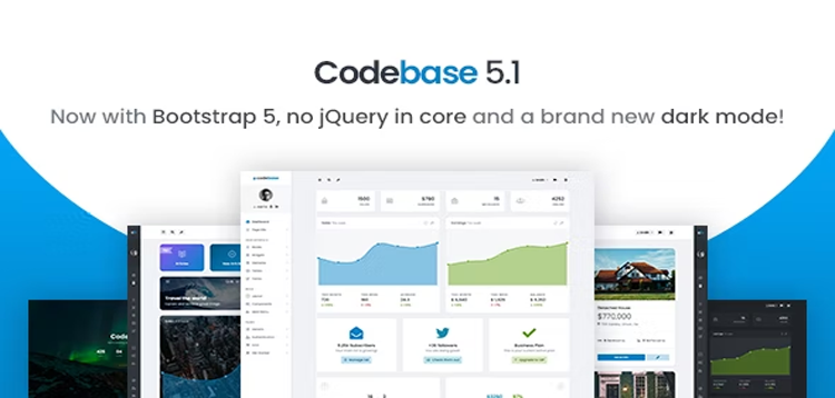Item cover for download Codebase - Bootstrap 5 Admin Dashboard Template & Laravel 9 Starter Kit