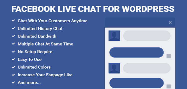 Item cover for download Facebook Live Chat for WordPress