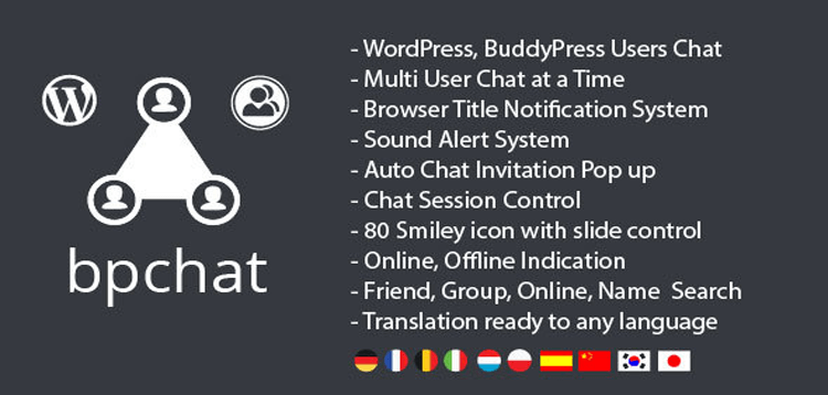 Item cover for download WordPress, BuddyPress Users Chat Plugin