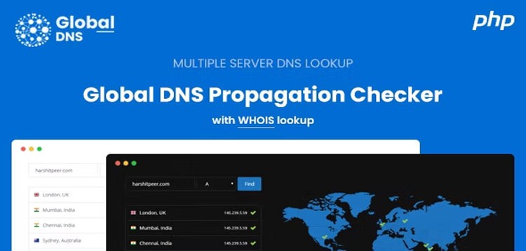 Item cover for download Global DNS - DNS Propagation Checker - WHOIS Lookup - PHP