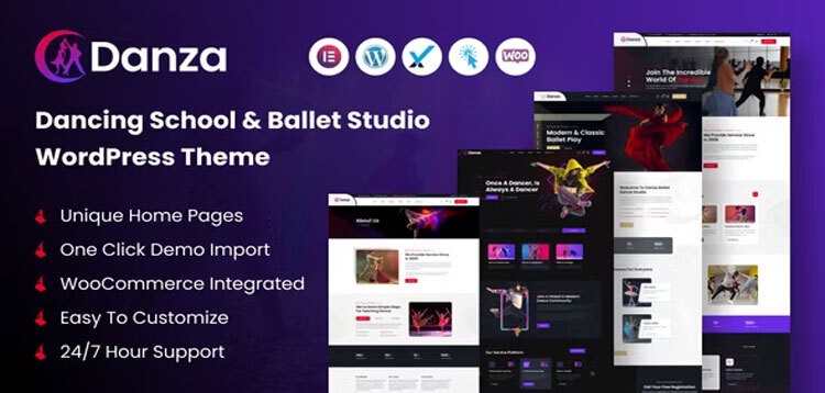 Item cover for download Danza – Dancing School and Ballet Studio WordPress Theme