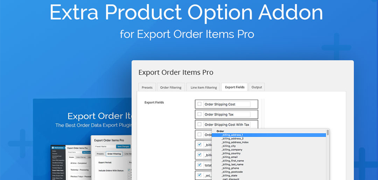 Item cover for download Extra Product Options Addon for Export Order Items Pro