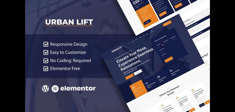 Item cover for download UrbanLift - Moving Company Service Elementor Template Kit