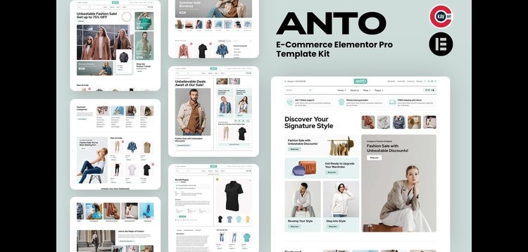 Item cover for download Anto- E-Commerce Elementor Pro Template Kit