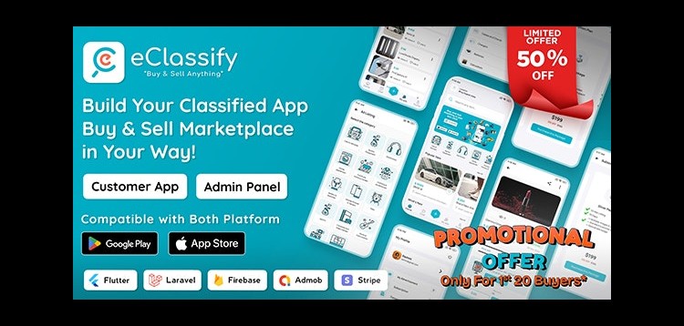 Item cover for download eClassify - Classified Buy and Sell Marketplace Flutter App with Laravel Admin Panel