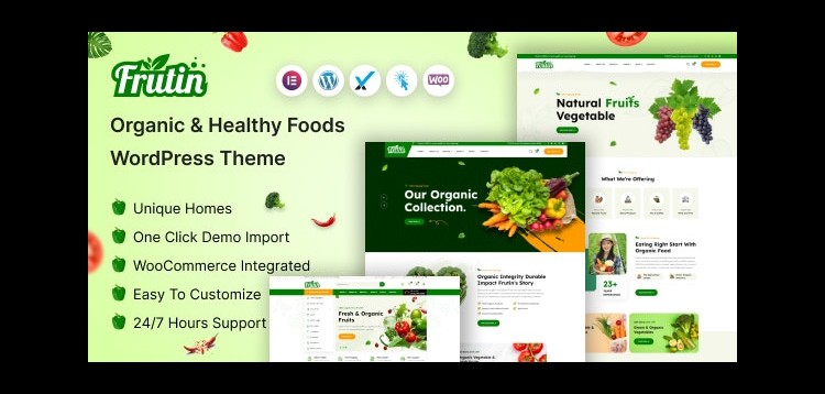 Item cover for download Frutin - Organic & Healthy Food WordPress Theme