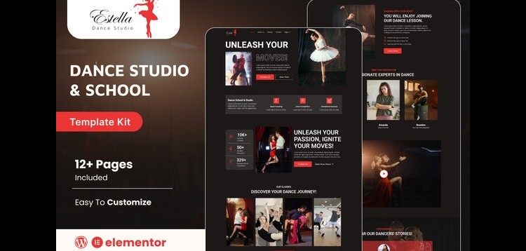 Estella - Dance School & Studio Elementor Template Kit