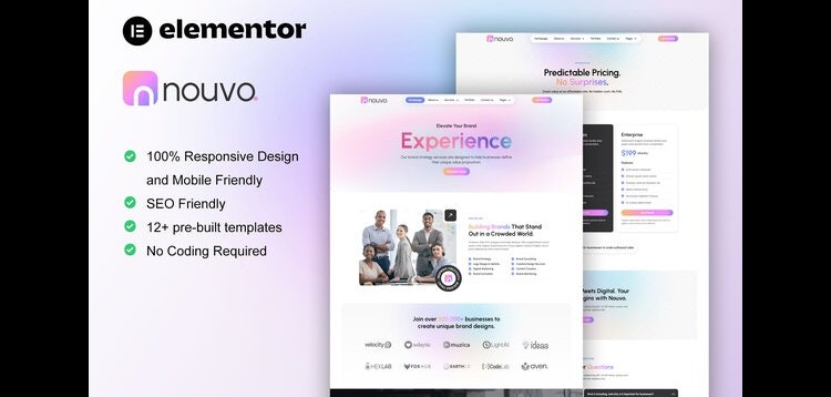 Item cover for download Nouvo - Digital Marketing Agency Elementor Pro Template Kit