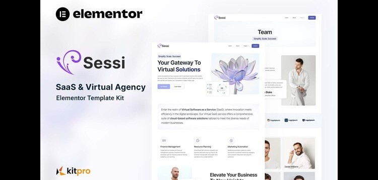 Item cover for download Sessi - Saas & Virtual Agency Elementor Template Kit