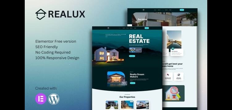Item cover for download Realux - Real Estate Elementor Template Kit