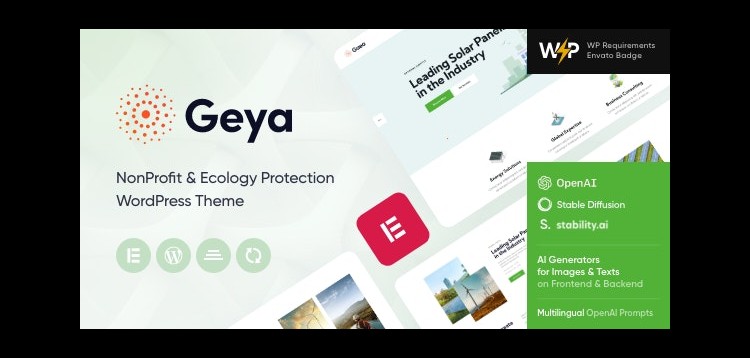 Geya - Renewable Energy & Ecology WordPress Theme