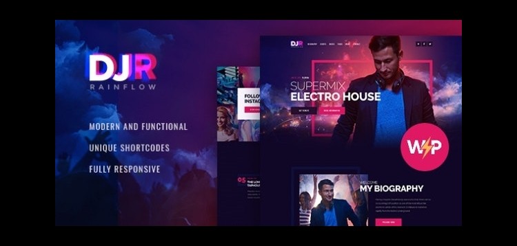 Item cover for download DJ Rainflow | Music Band & Musician WordPress Theme