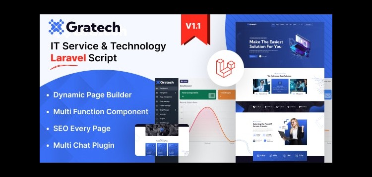 Gratech – IT Service And Technology With Component Page Builder