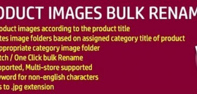 Item cover for download Product Image Bulk Rename - SEO Image Name
