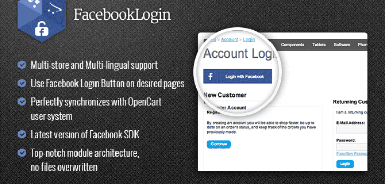 Item cover for download Facebook Login Button - Powerful Plug-and-Play Login Button