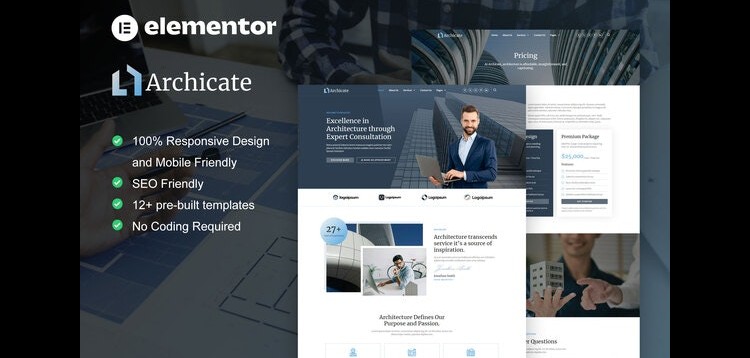 Item cover for download Archicate - Architecture & Construction Consultant Elementor Pro Template Kit