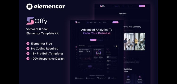 Item cover for download Soffy - Software & SaaS Elementor Template Kit